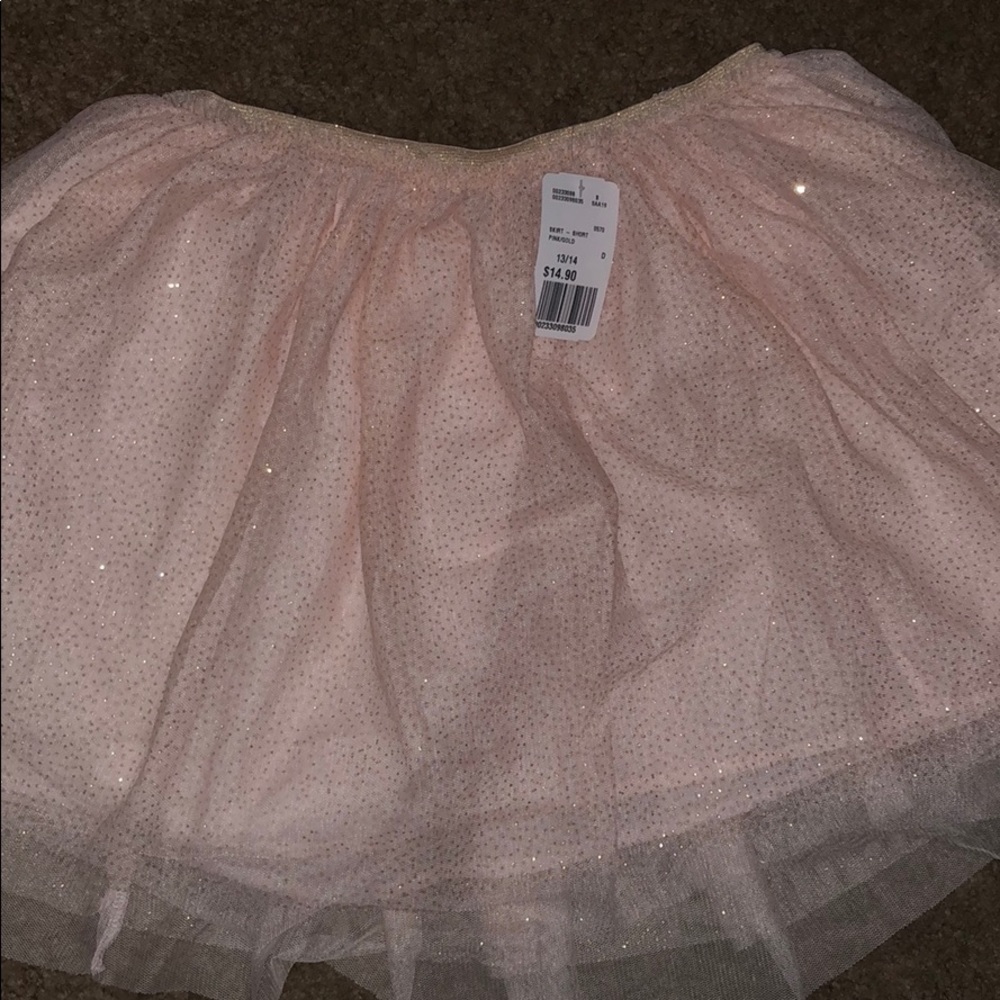 pink/gold skirt tutu ish